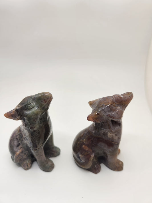 Moss Agate Wolves
