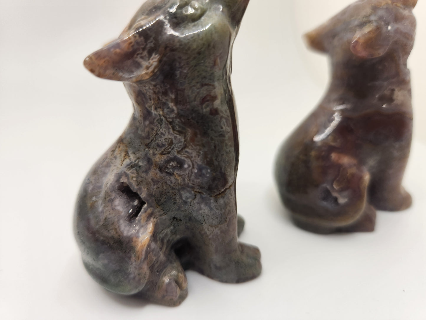 Moss Agate Wolves