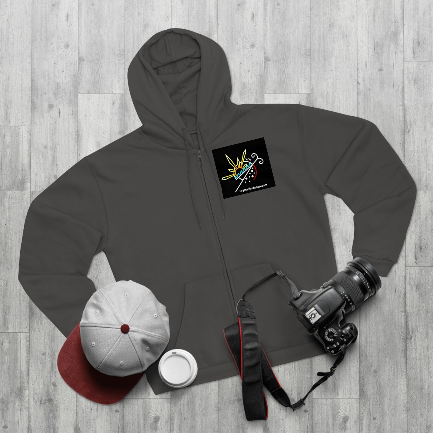 Unisex Hooded Zip Logo Sweatshirt