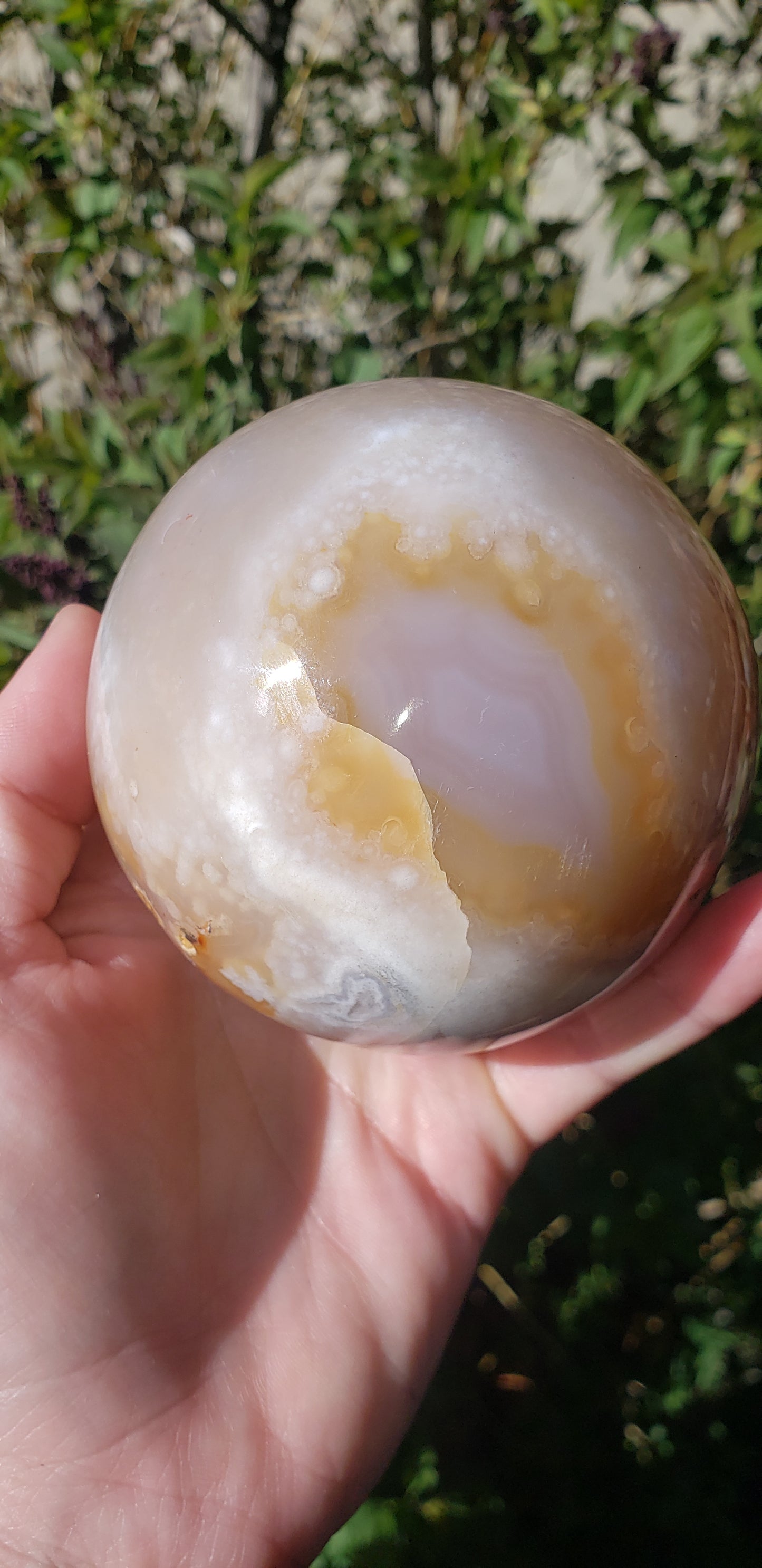 Flower Agate Sphere