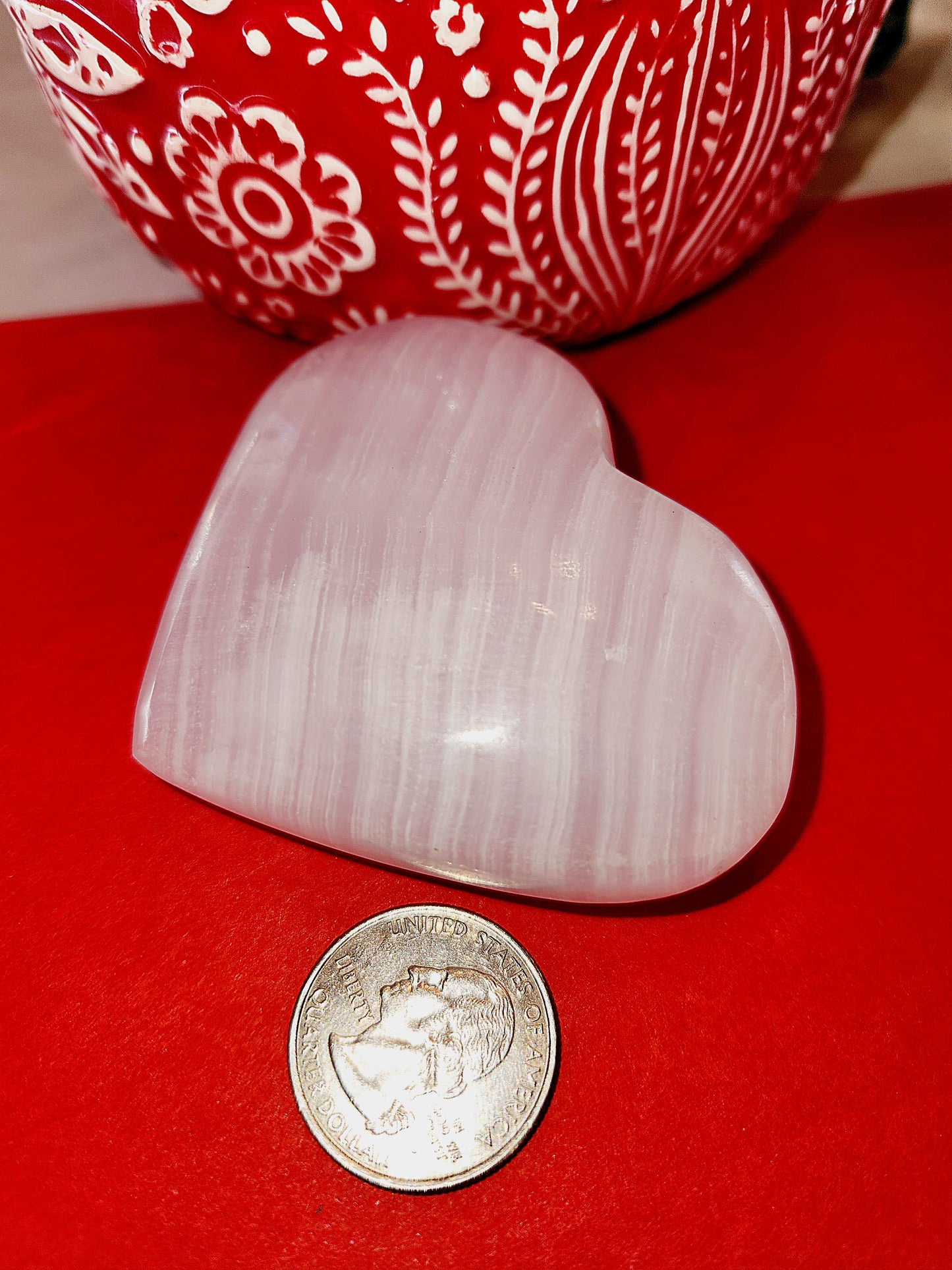 Mangano Calcite Heart
