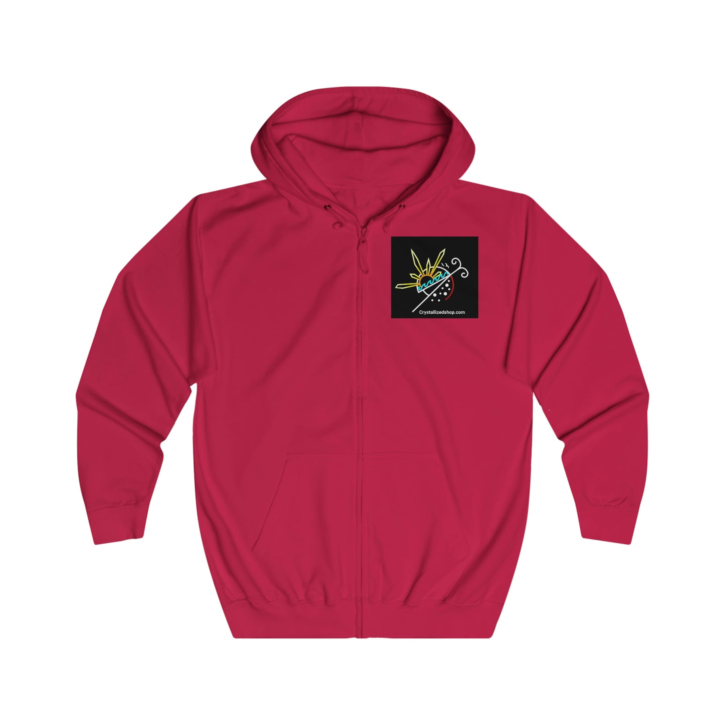 Unisex Full Zip Logo Hoodie