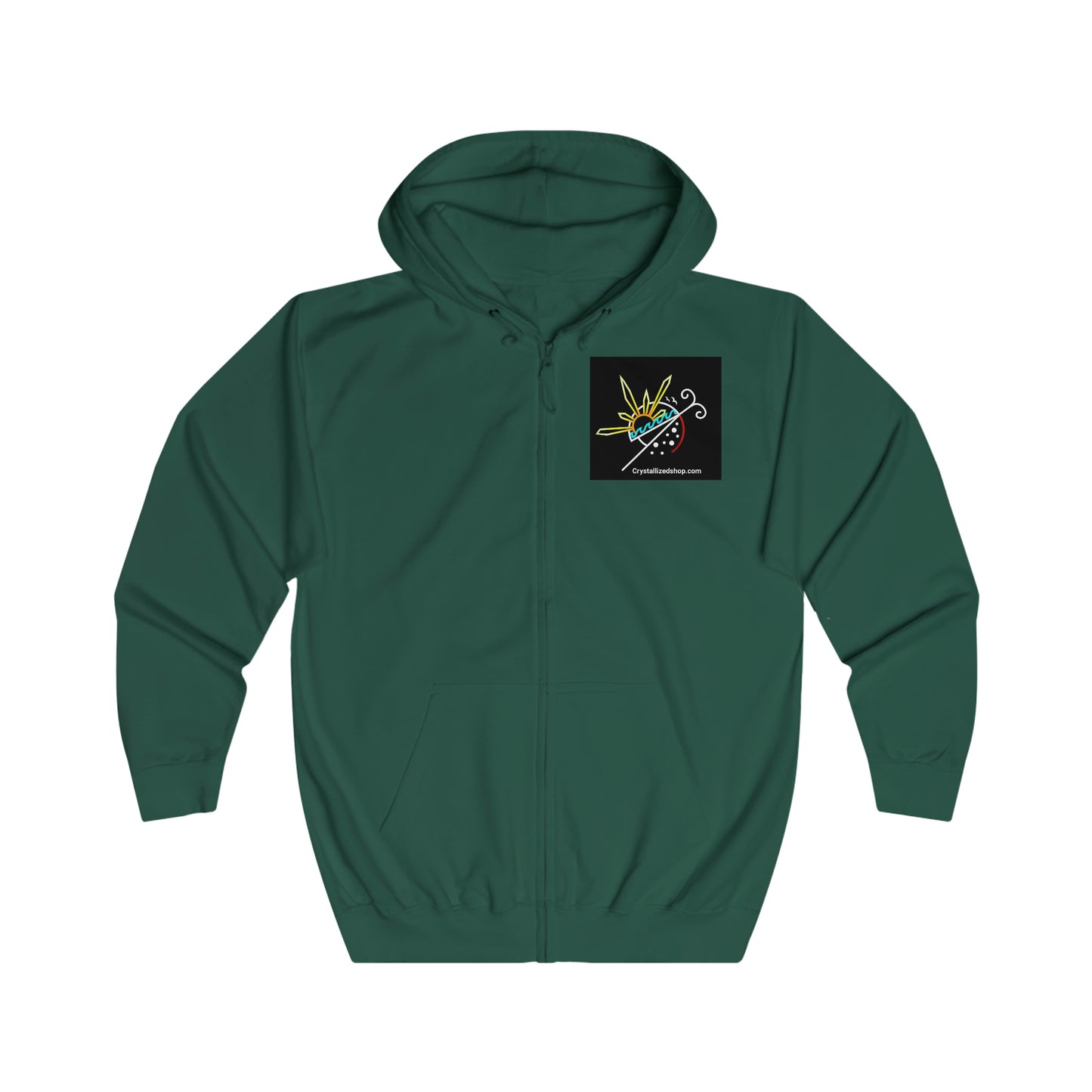 Unisex Full Zip Logo Hoodie