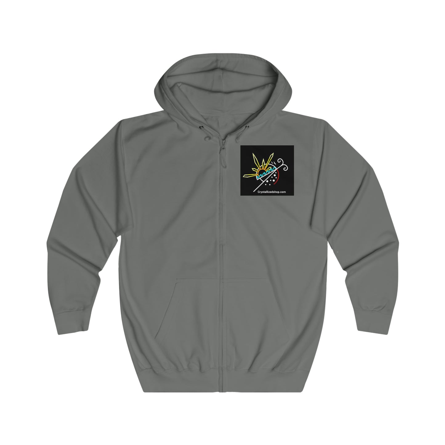 Unisex Full Zip Logo Hoodie