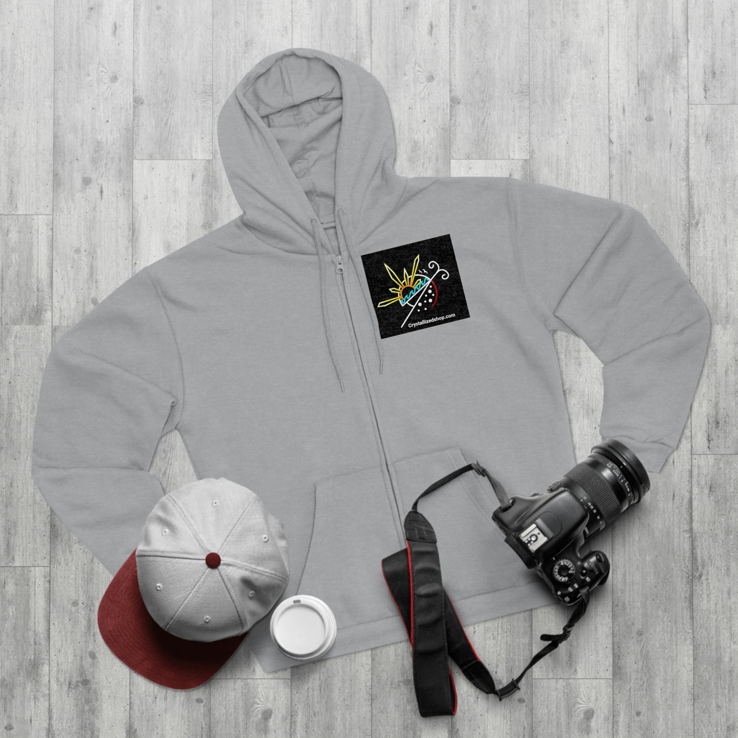 Unisex Hooded Zip Logo Sweatshirt