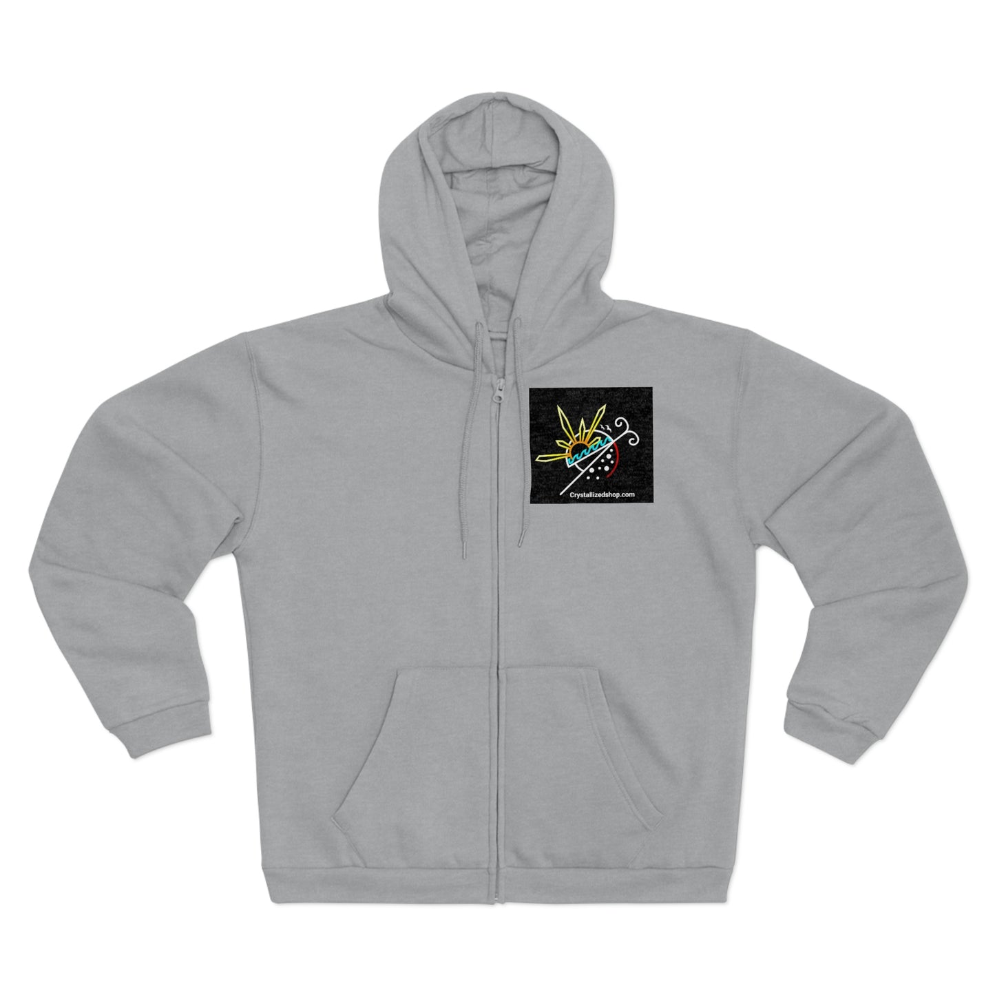 Unisex Hooded Zip Logo Sweatshirt