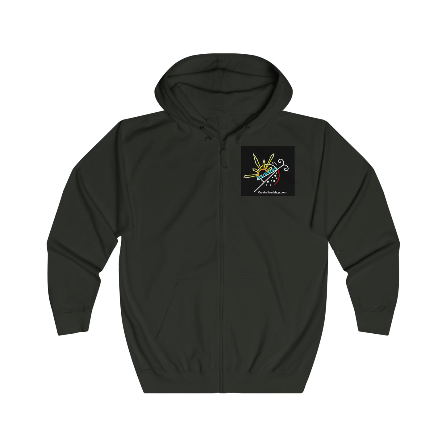 Unisex Full Zip Logo Hoodie