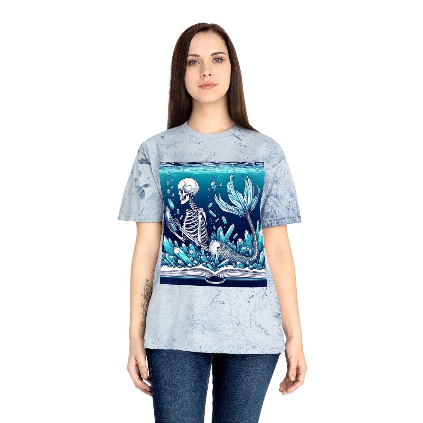 Tiedye Reading Mermaid T-Shirt