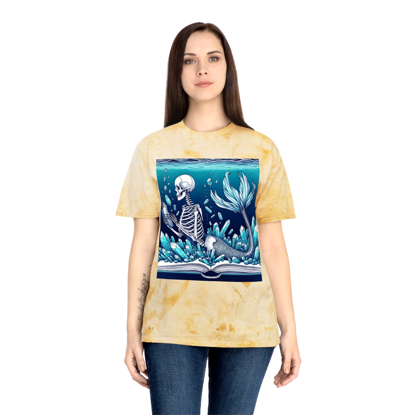 Tiedye Reading Mermaid T-Shirt