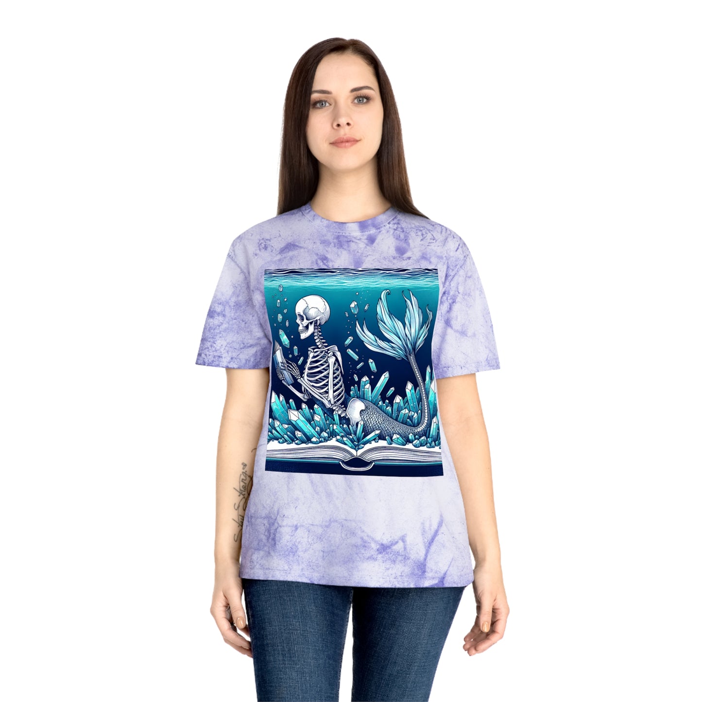 Tiedye Reading Mermaid T-Shirt