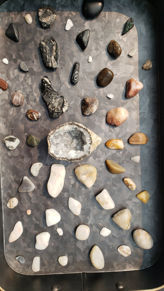 Assortment of Tumbled and Raw Gemstones