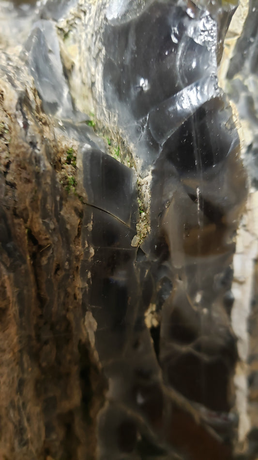 Huge Rare Obsidian Olivine