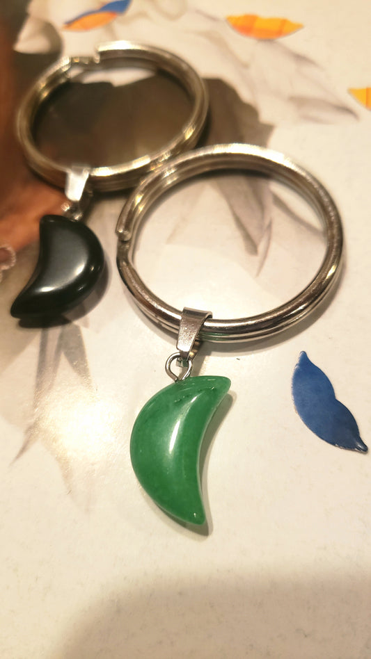 Natural Gem Charm Keychain