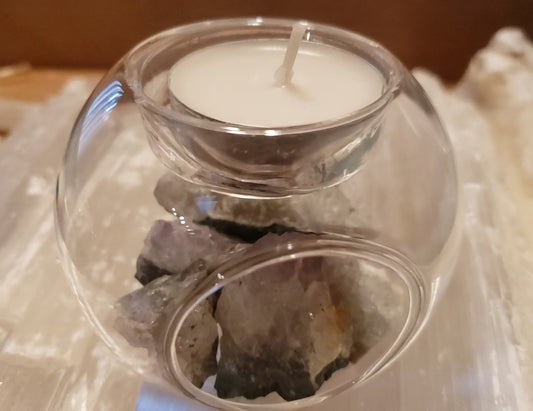Amethyst Cluster Candle Holder