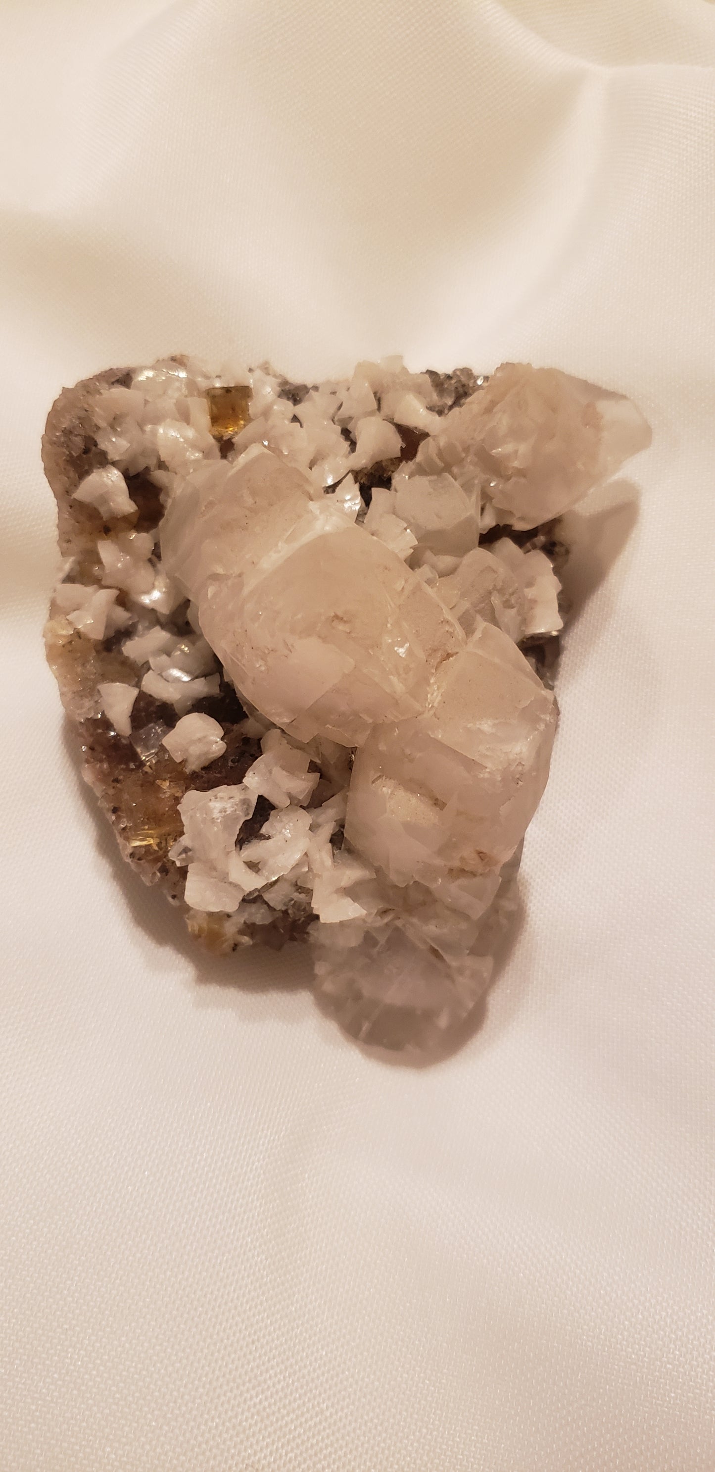Spanish Calcite on Fluorite
