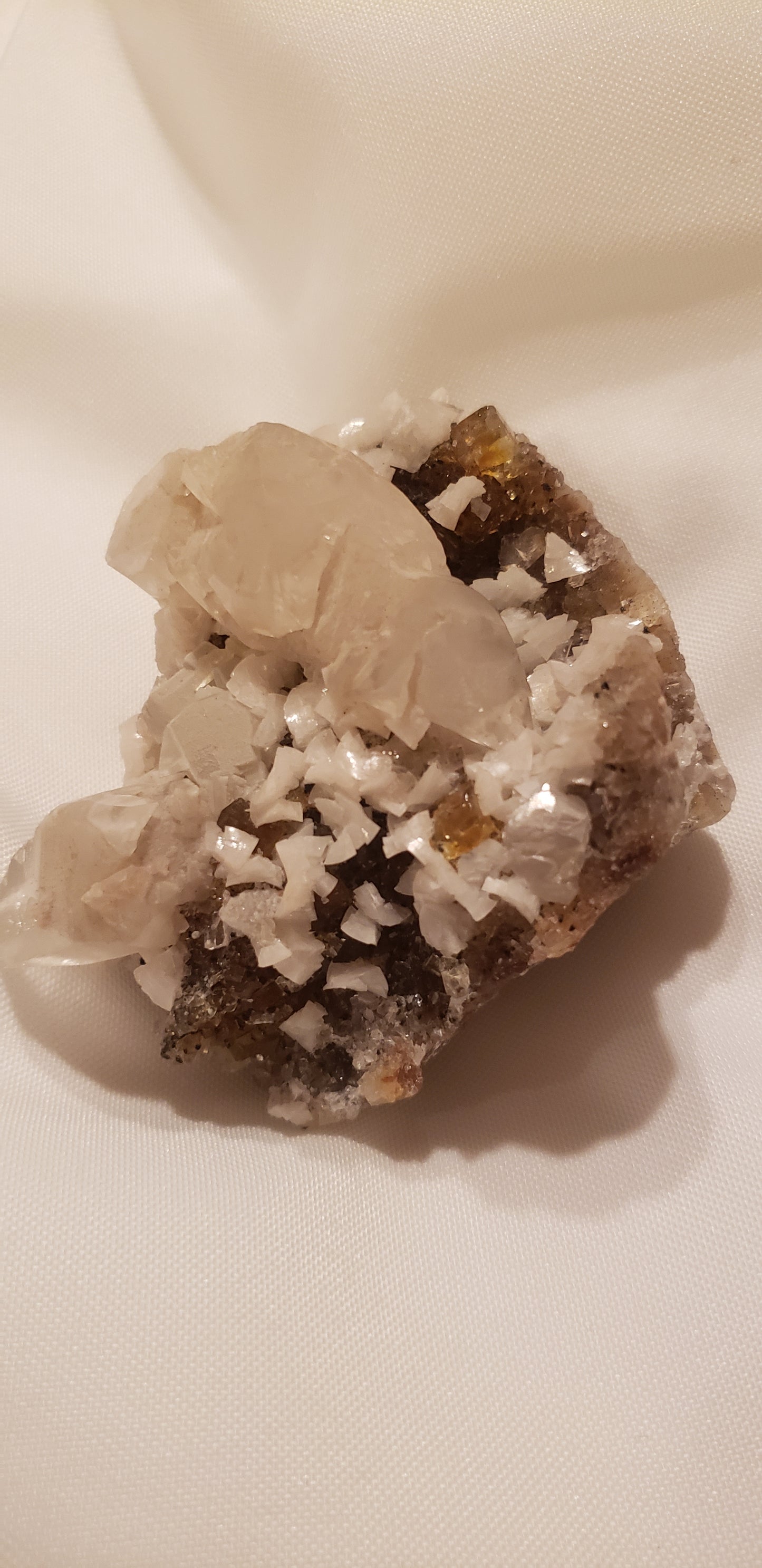 Spanish Calcite on Fluorite