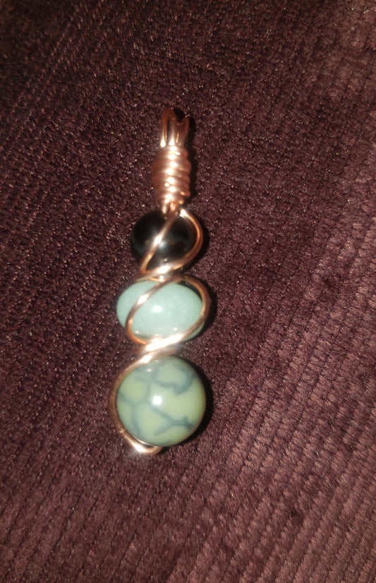 Onyx Aventurine Agate Pendant