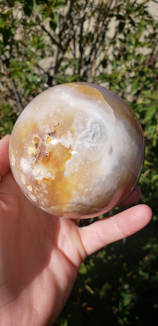 Flower Agate Sphere