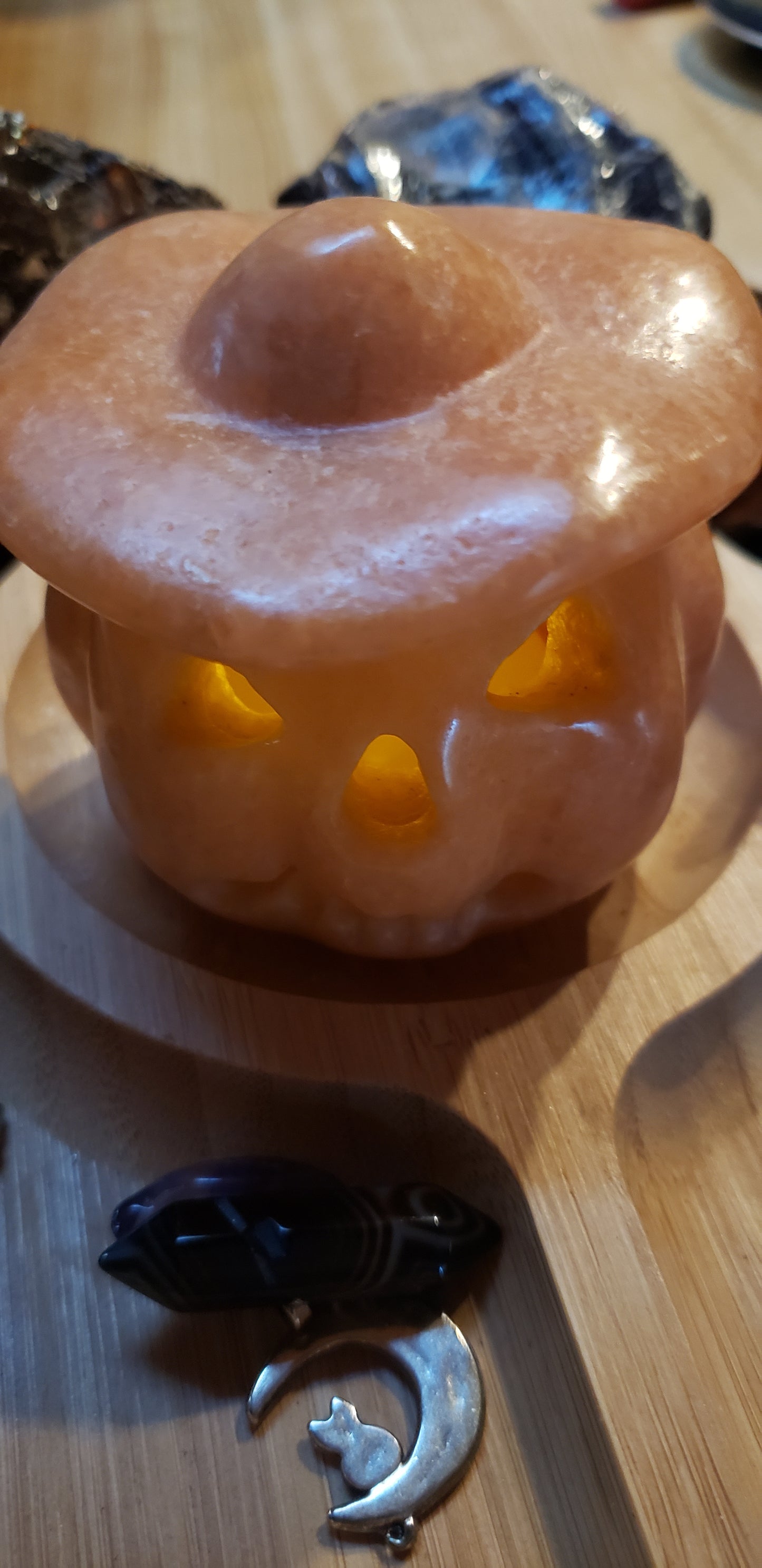 Orange Calcite Jack-O-Lantern