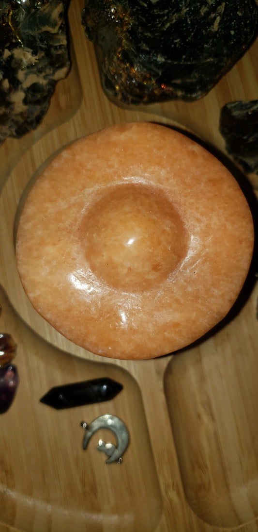 Orange Calcite Jack-O-Lantern