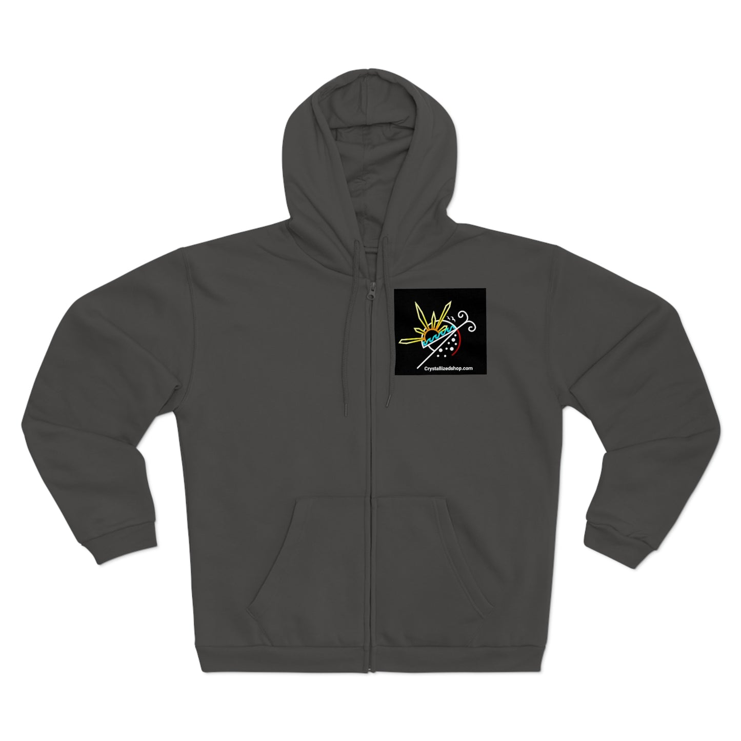 Unisex Hooded Zip Logo Sweatshirt