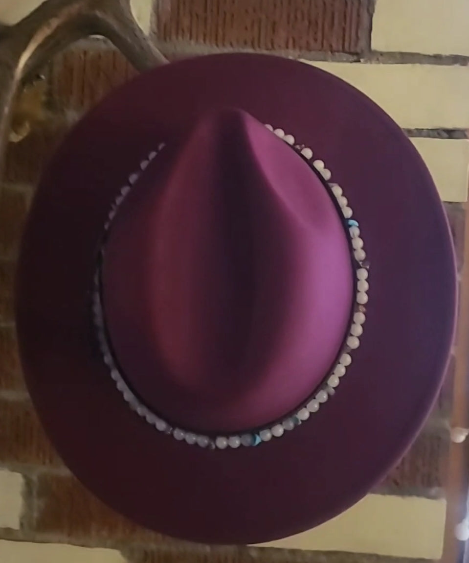 Maroon Moonstone Hat
